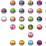 Dream World sprite-like Poke Ball vectors