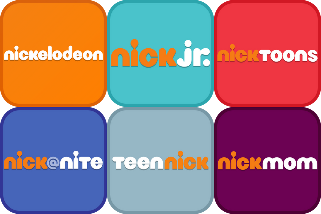 Nick logos (app style) by DecaTilde on DeviantArt