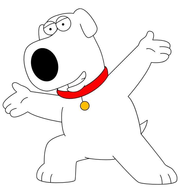 Brian Griffin (intro pose) by DecaTilde on DeviantArt