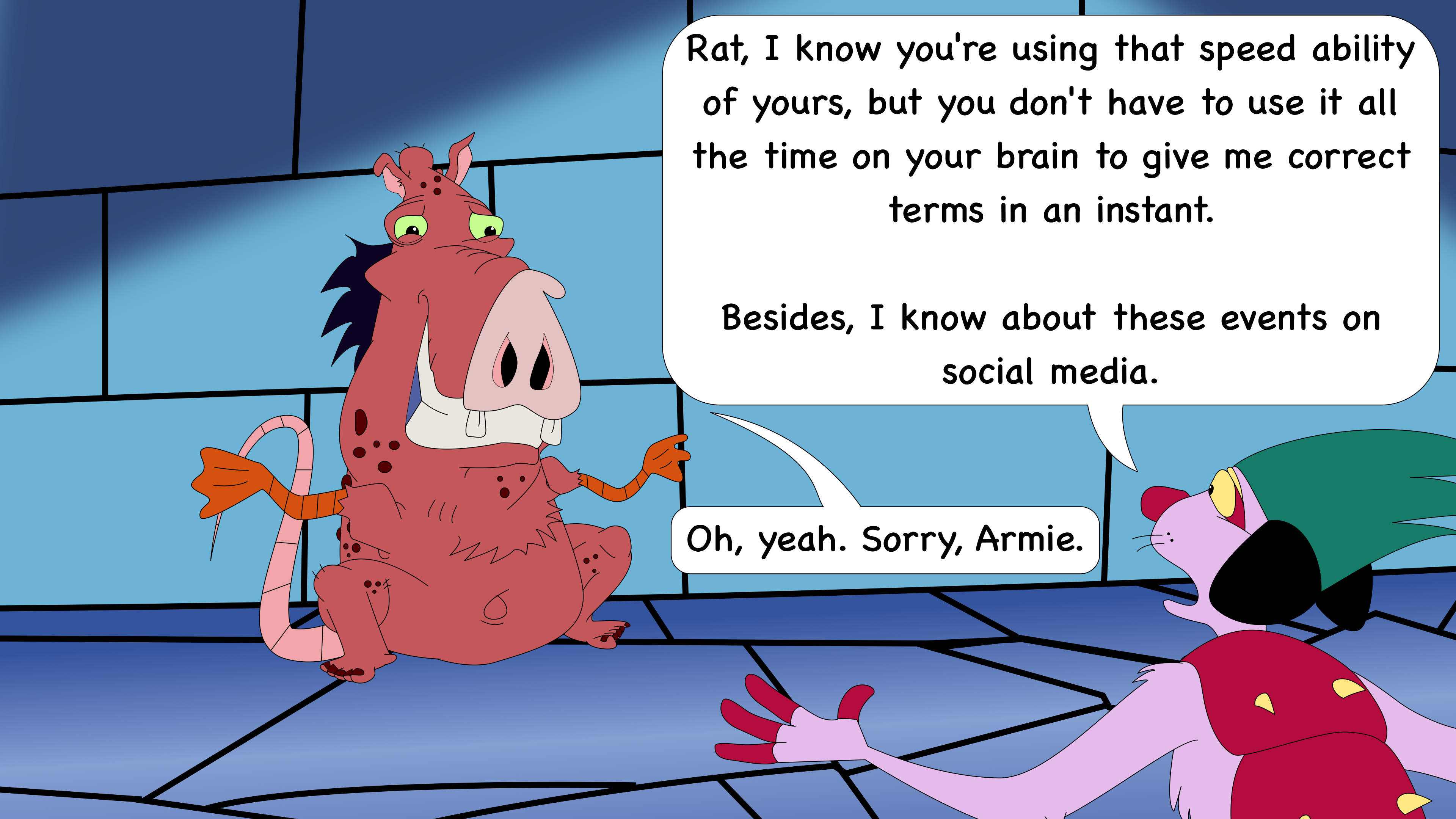 Armie's response to Rat for correcting him
