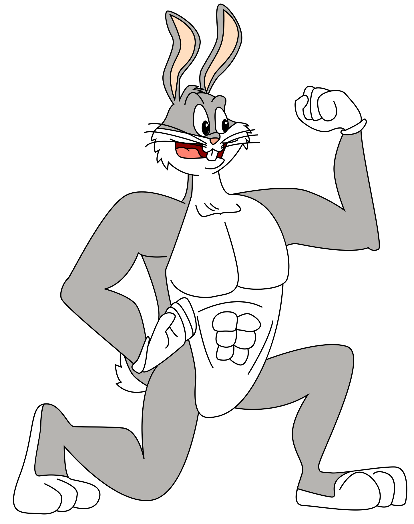 Bugs Bunny starts flexing