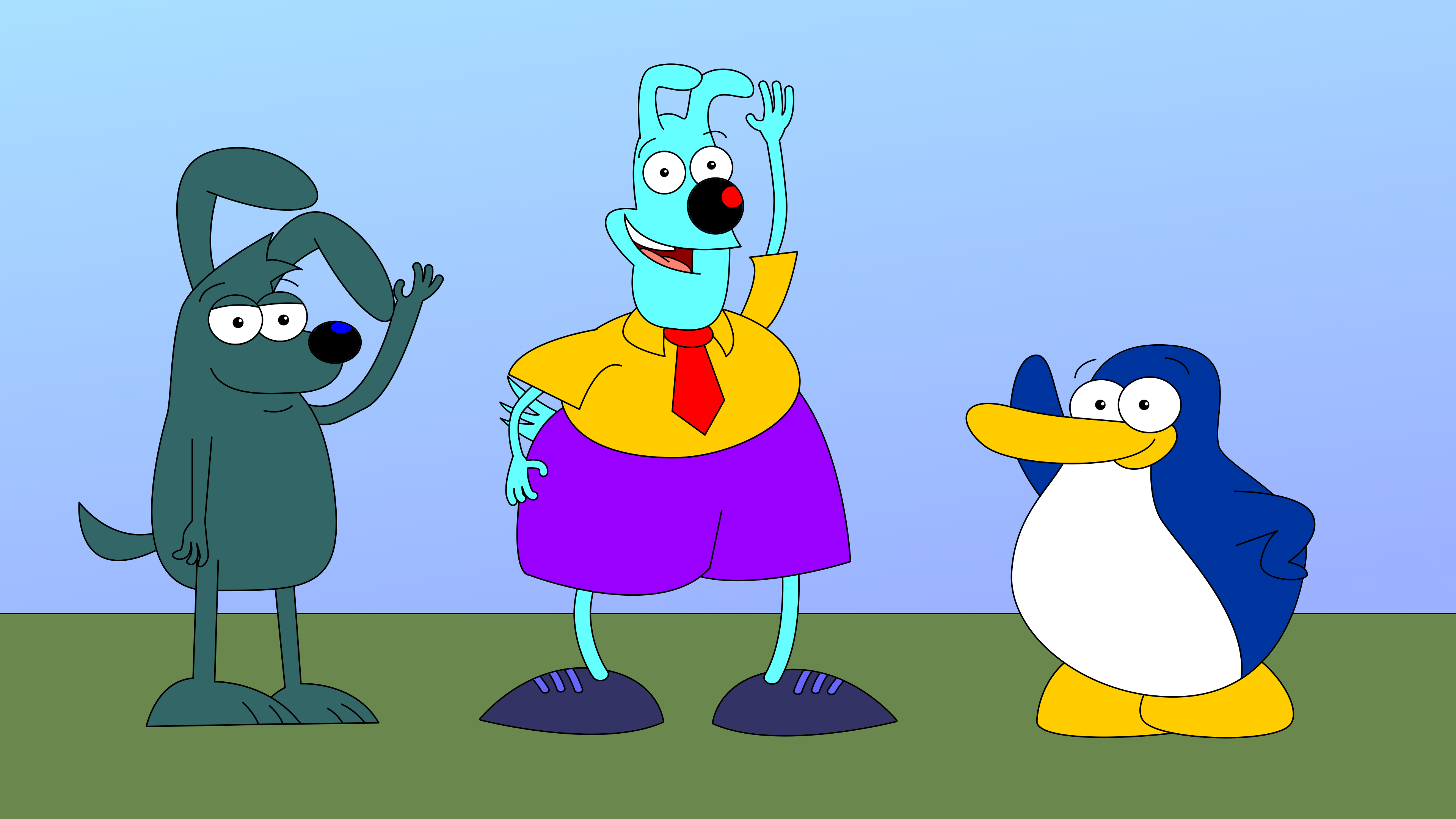 Gift art for Daniel Slade (Dingus, Gilbert, Bill)