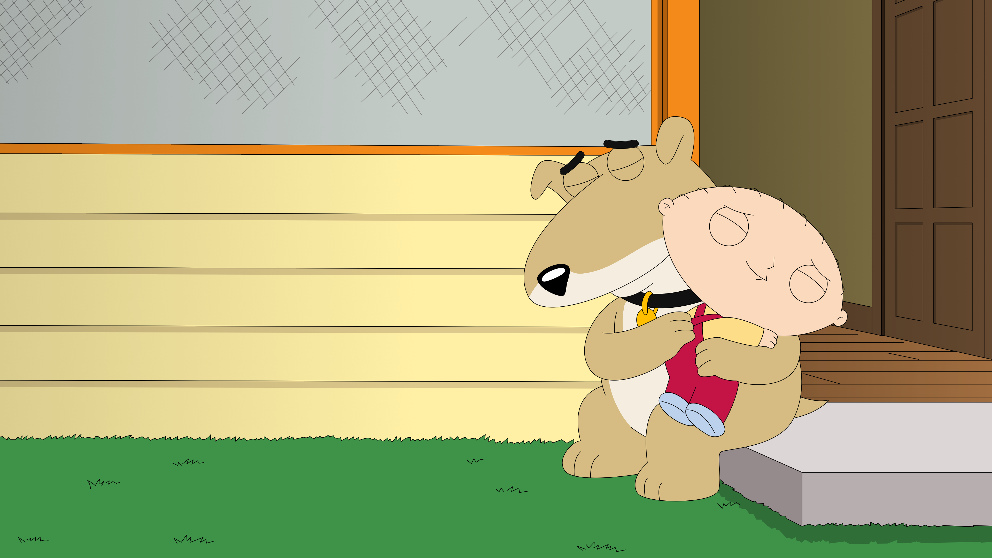 Family Guy BACX05 - Stewie hugging Vinny (retrace)