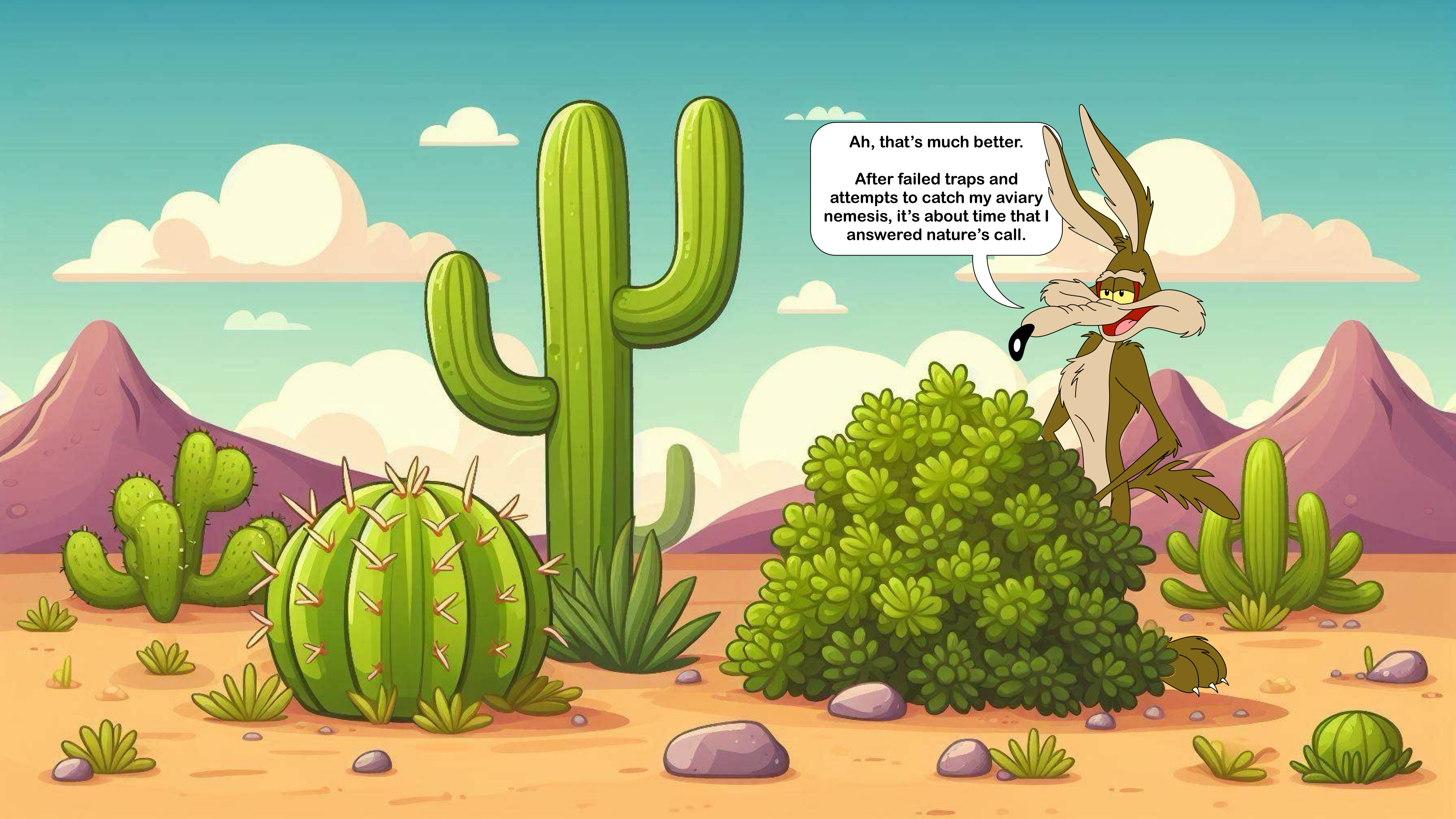 Wile E. Coyote's desert break