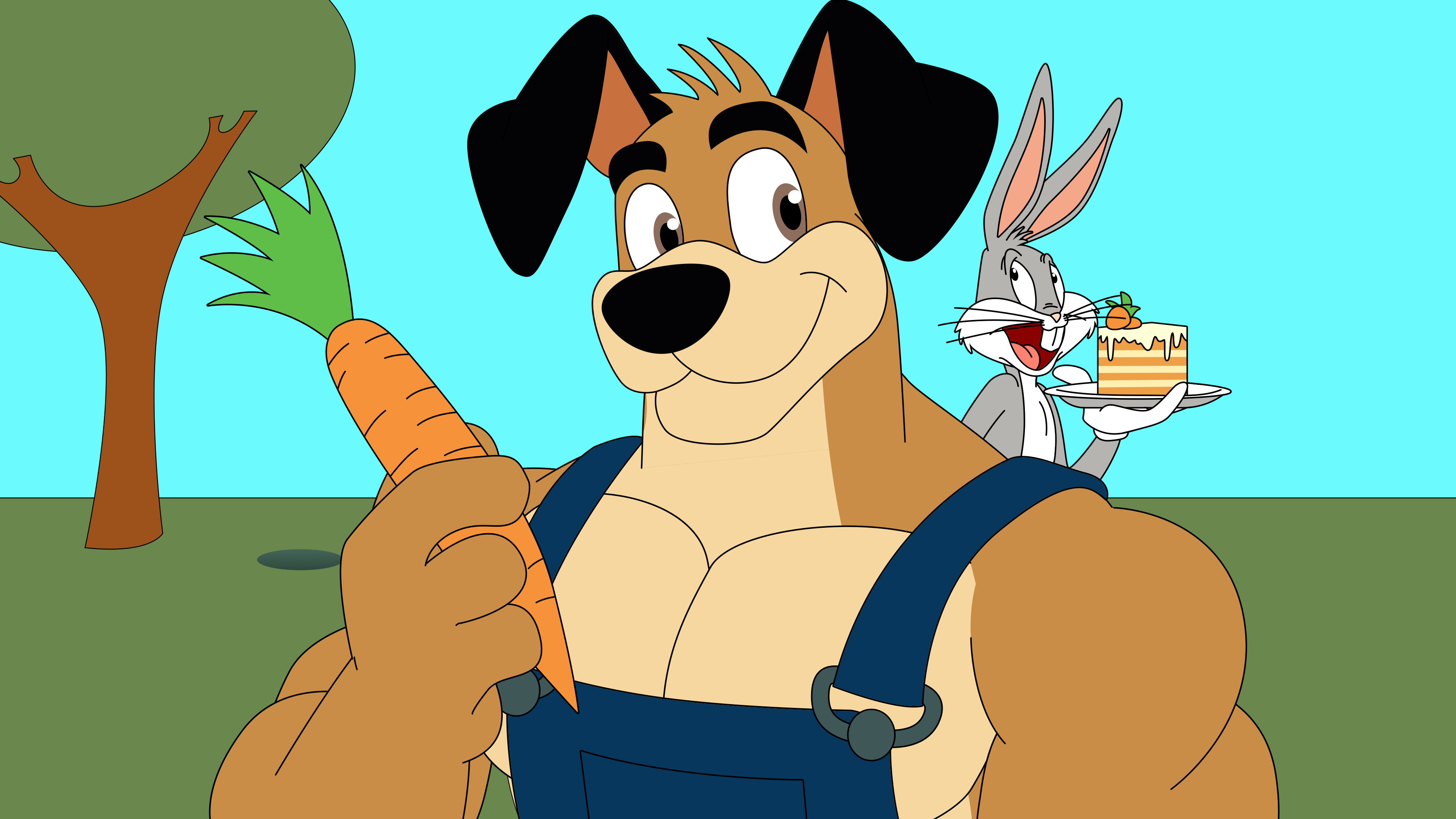 Dewy and Bugs on his birthday