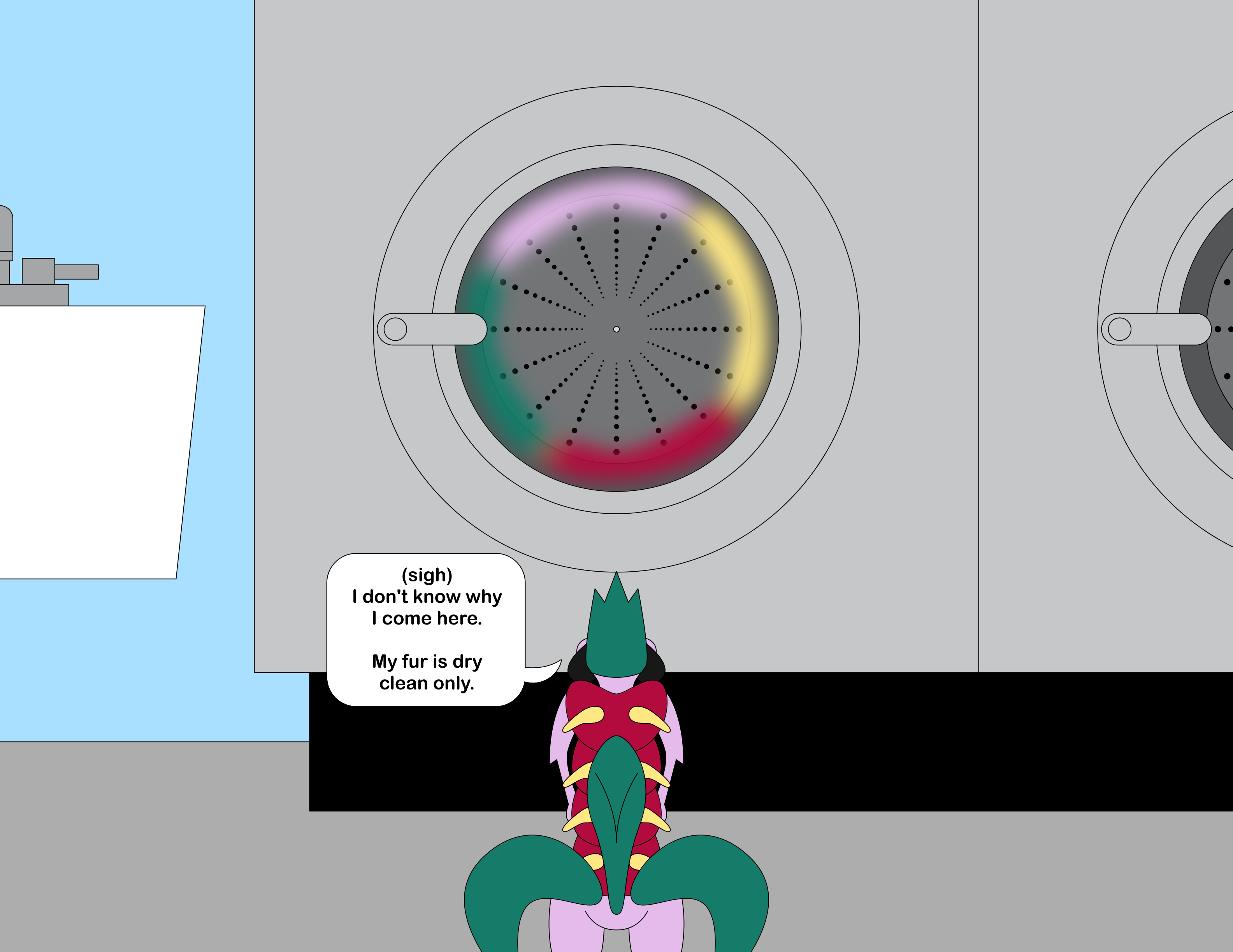 Armie at the laundromat