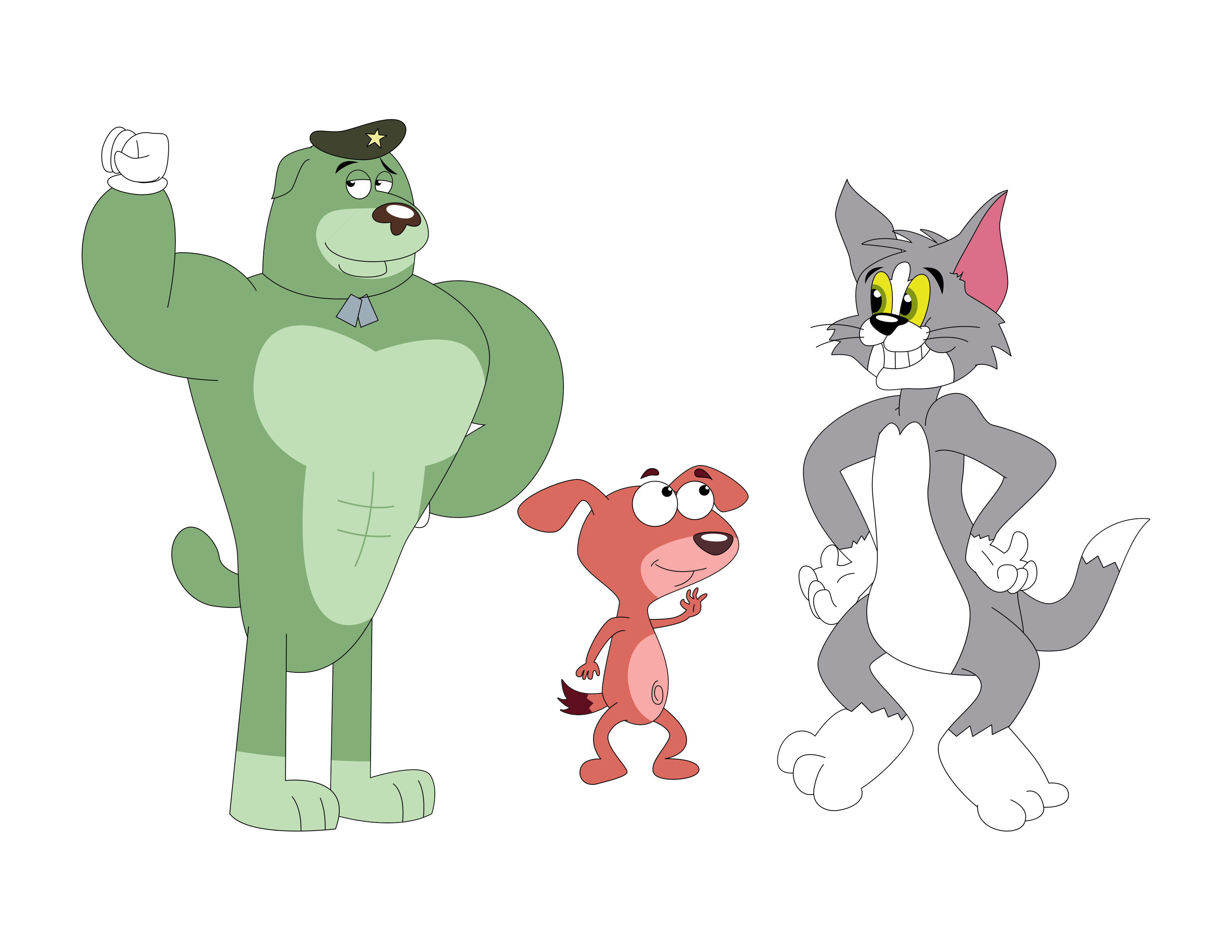 Tom Cat meets Doggy Don and Colonel