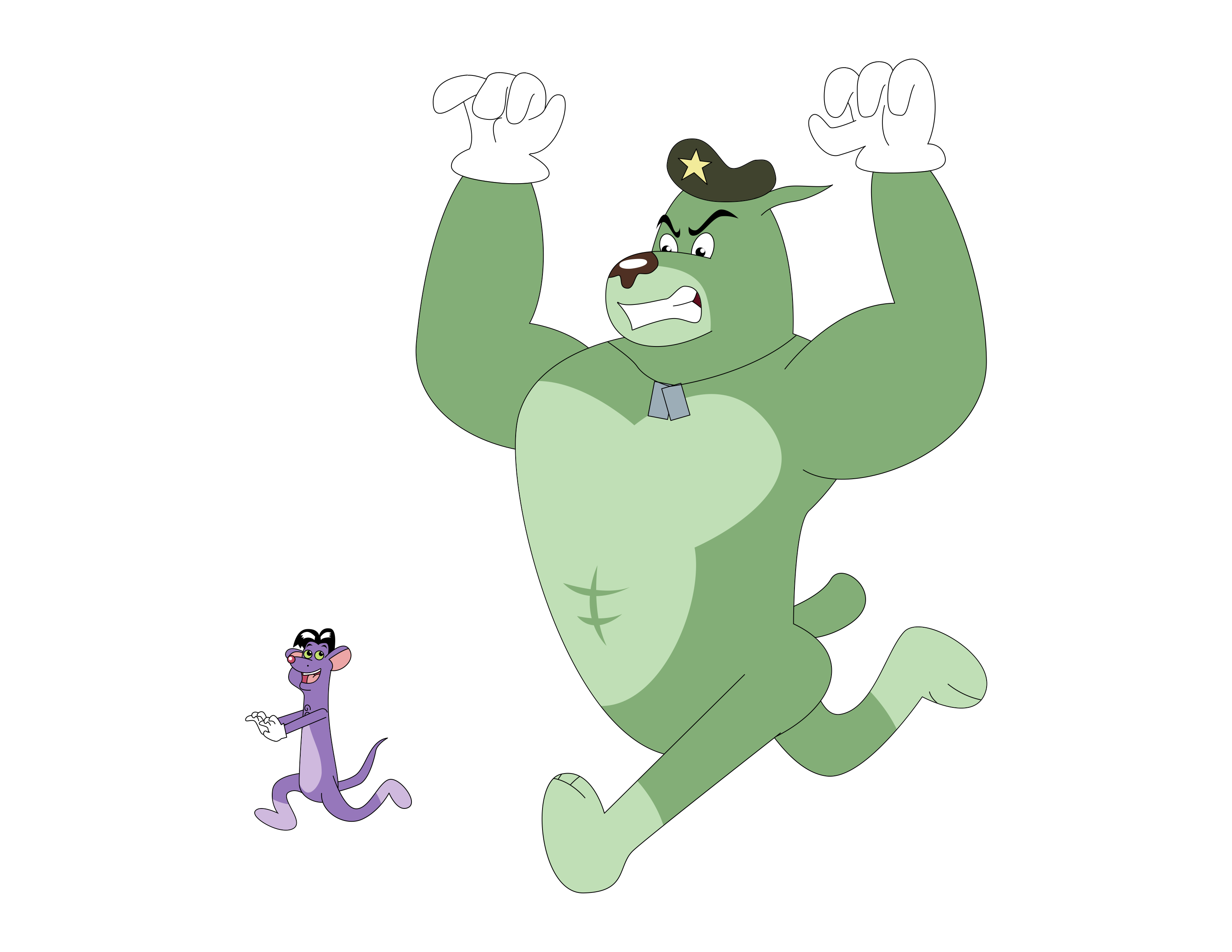 Colonel chasing Larry
