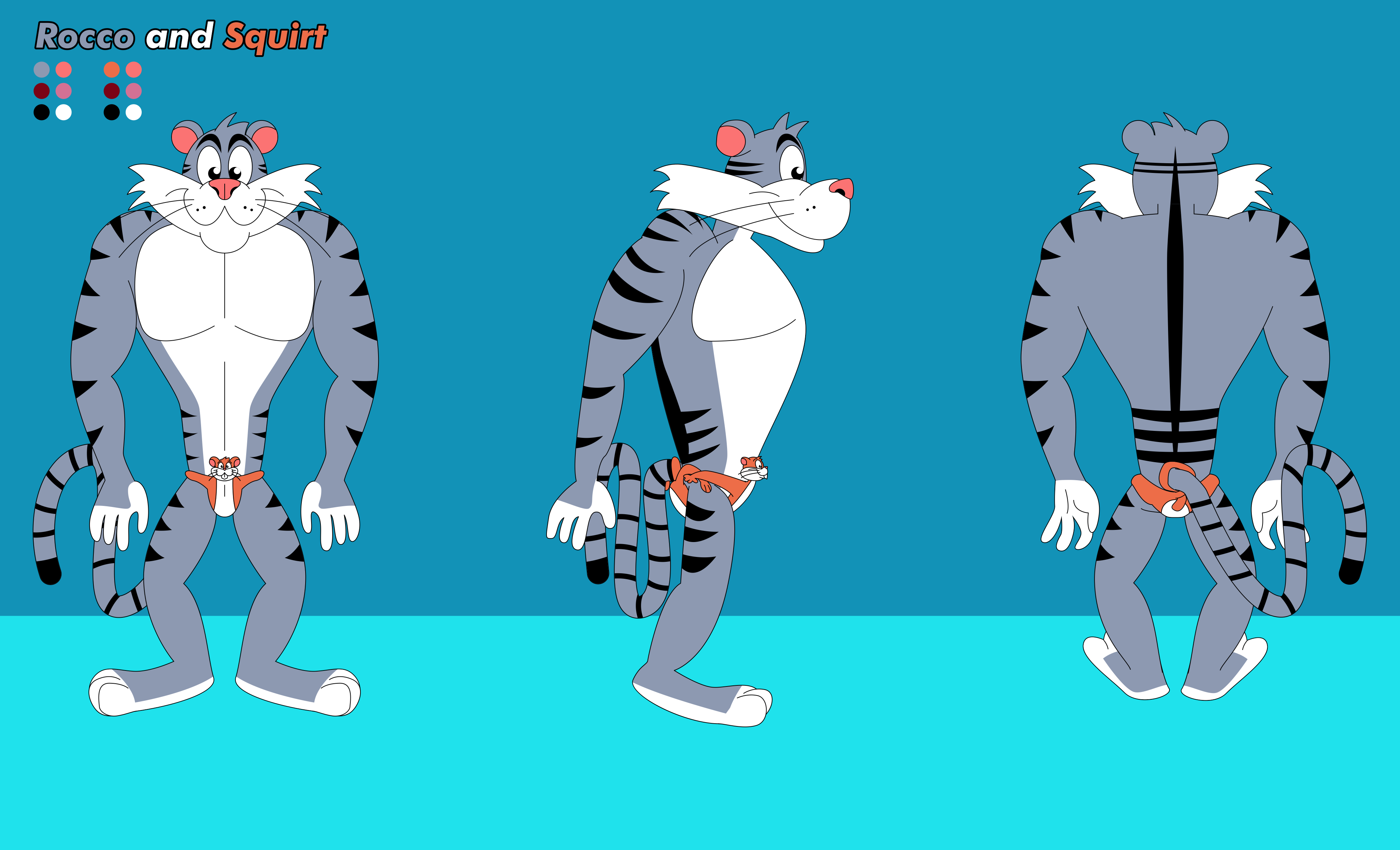 Rocco and Squirt (model sheet)