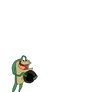 Michigan J. Frog popping open his hat
