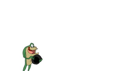 Michigan J. Frog popping open his hat