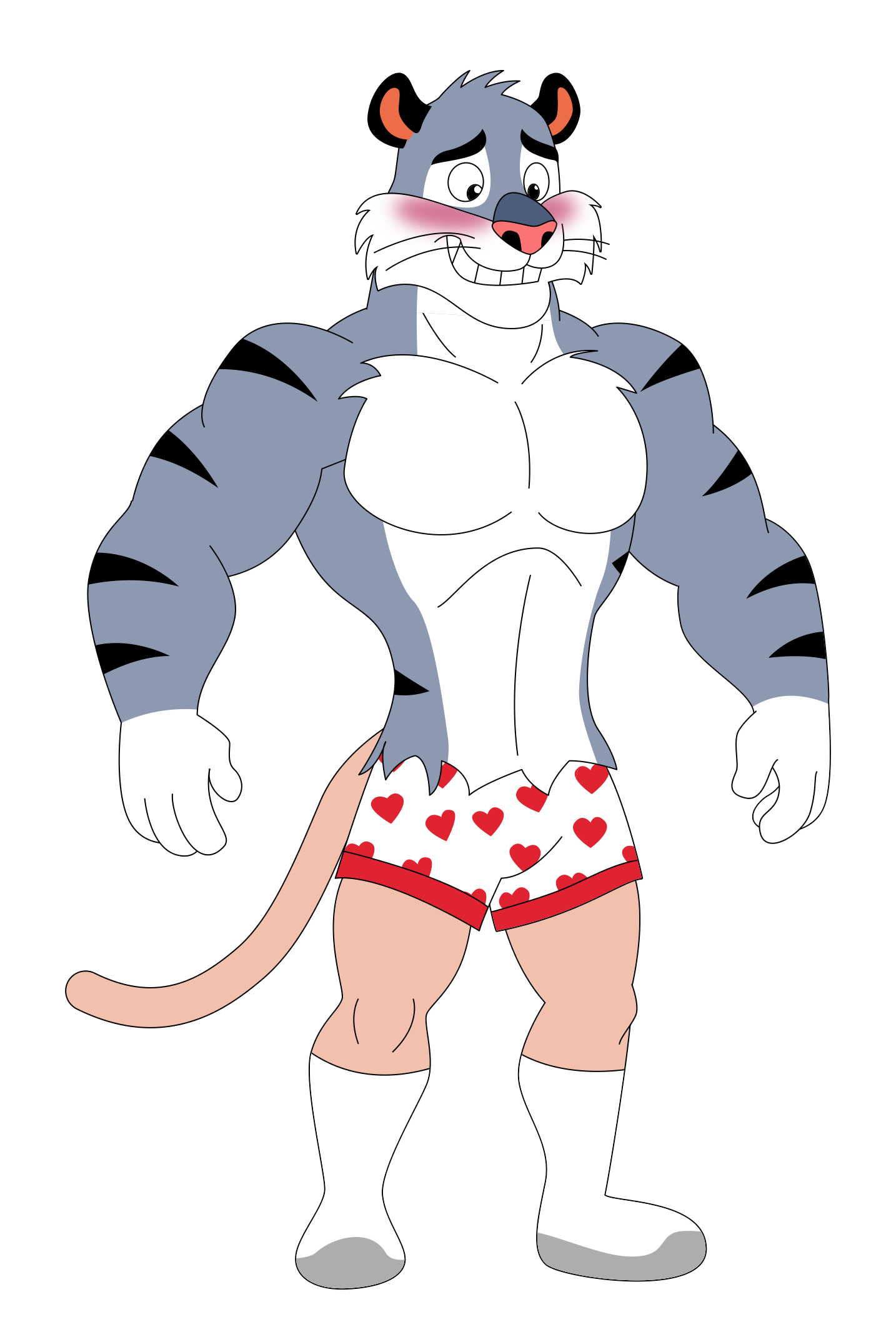 Rocco falling victim to the fur is clothing trope