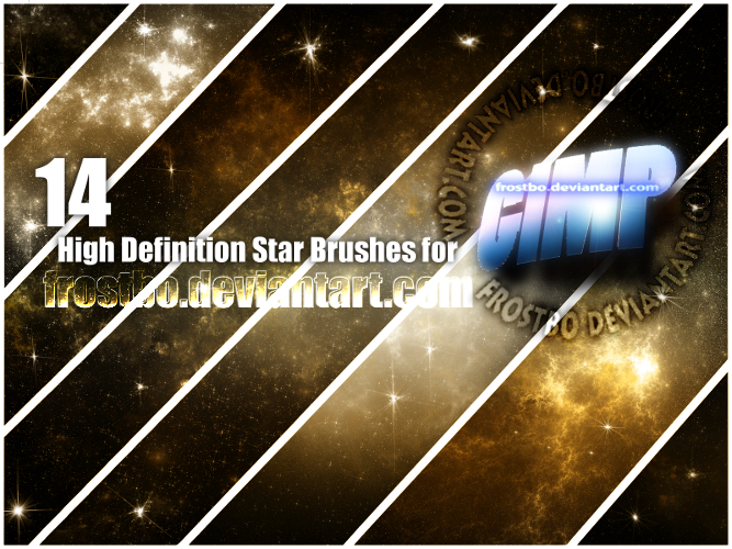 14 Stars Brush for GIMP
