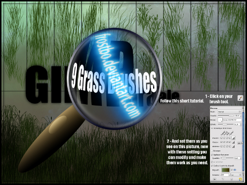 Grass Brush for GIMP SET 1