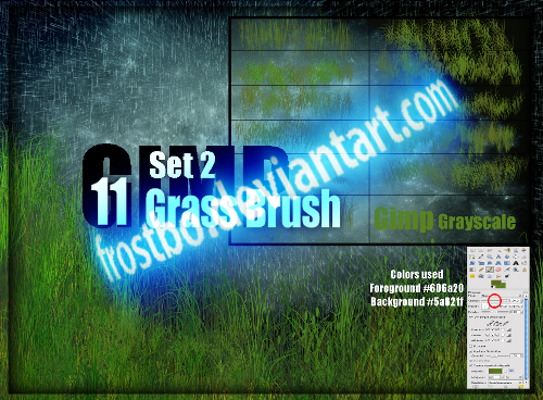 Grass Brush for GIMP SET 2