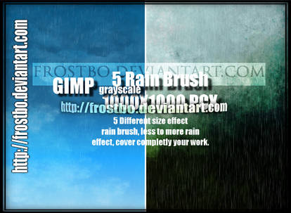 5 Rain Brush GIMP SET 1