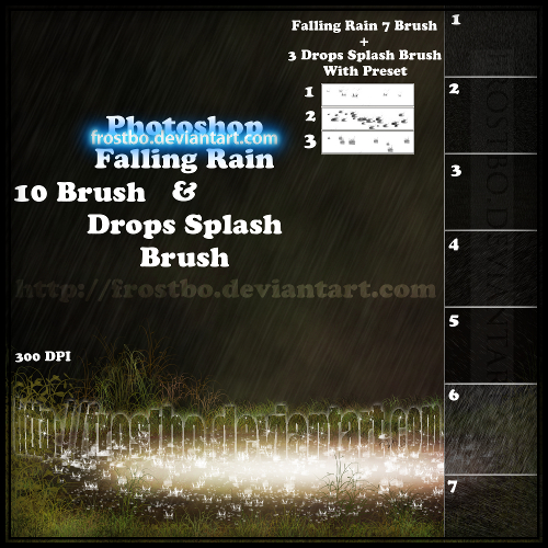 Drops Splash and Rain PS by FrostBo