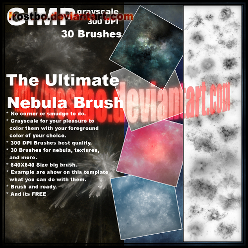 Ultimate Nebula Brushes GIMP by FrostBo