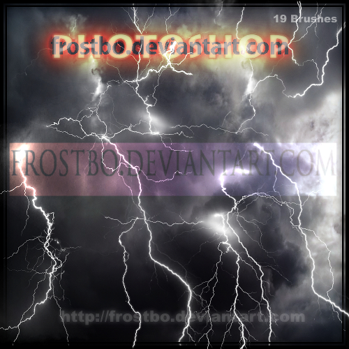 Lightning Brushes Photoshop by FrostBo