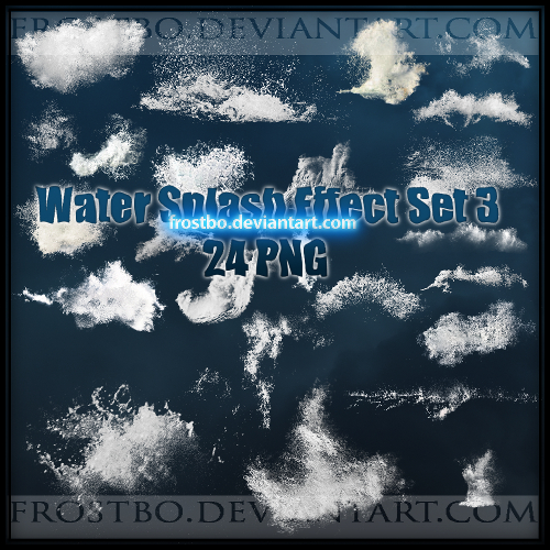 Water Splash PNG SET 3 by FrostBo