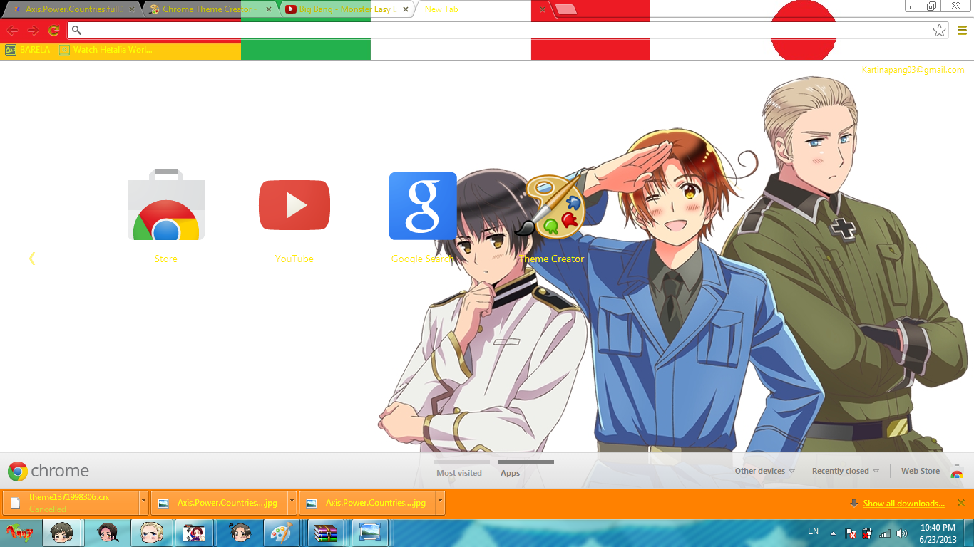 Hetalia Season 5 Axis Power Google Chrome Theme By Barela On Deviantart