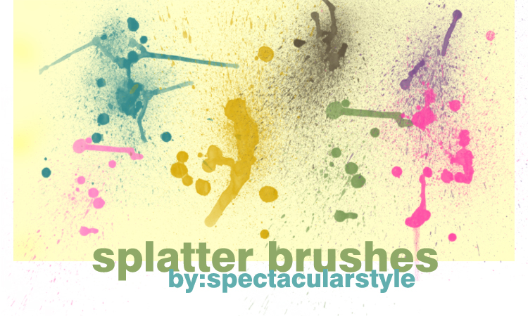 splatter brushes set 01