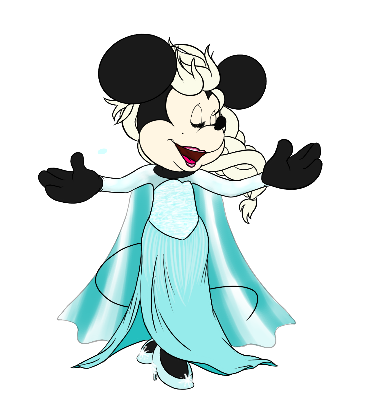 Minnie As Elsa (WIP) by lilpharaohmoonlight on DeviantArt