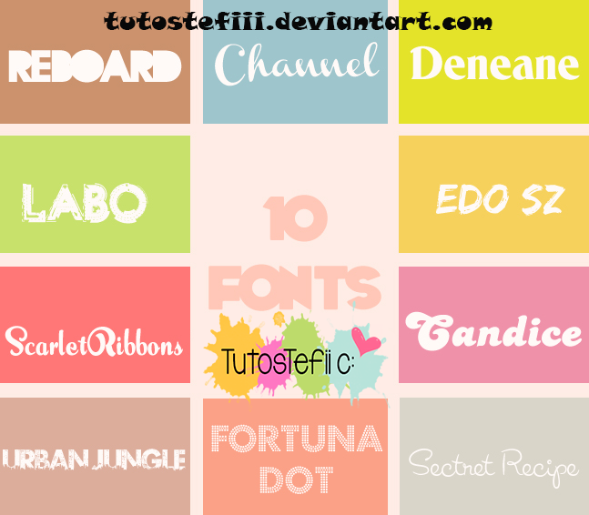 Pack De 10 Fonts By Tutostefii