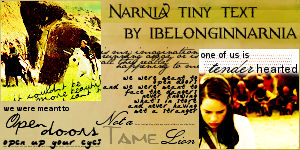 Narnia Tiny Text Set1