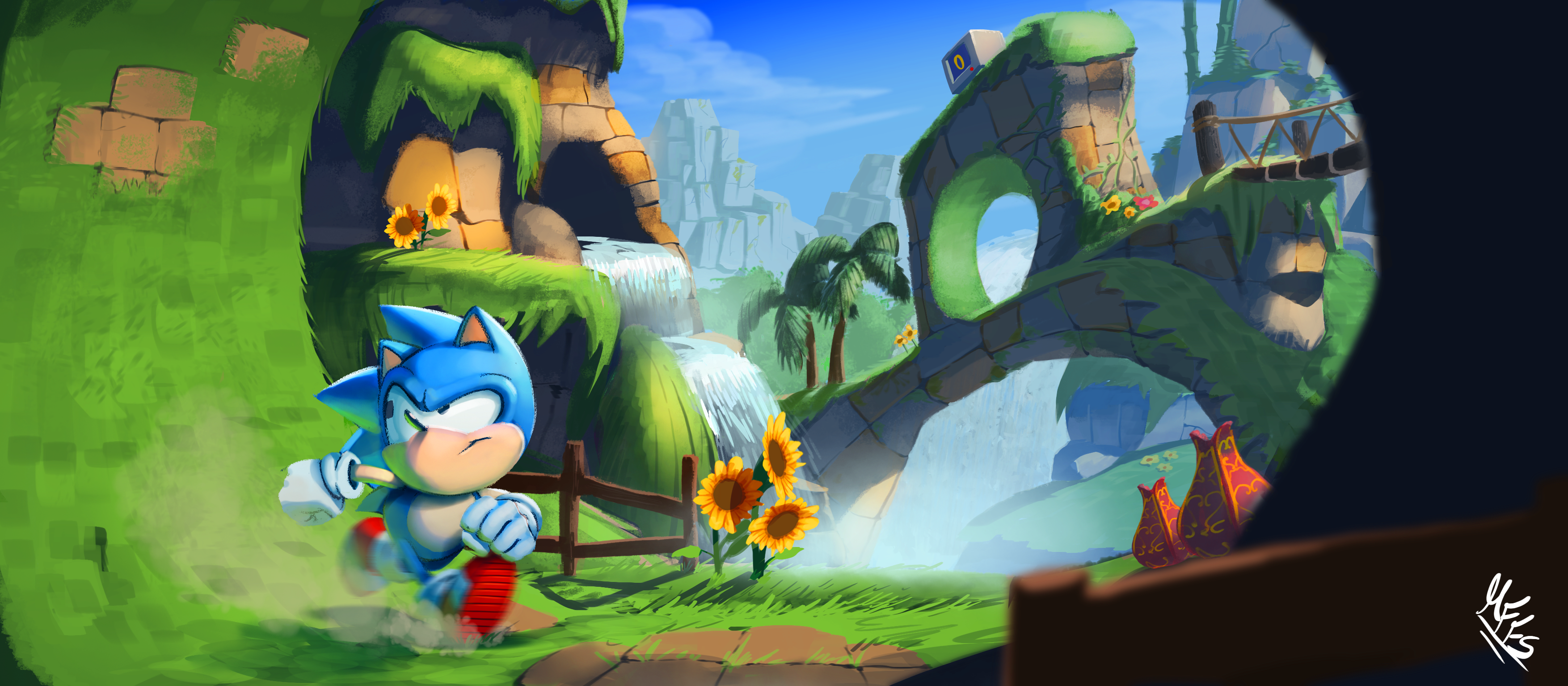 Green Hill Zone Background by Biagotmilkandjelly on DeviantArt