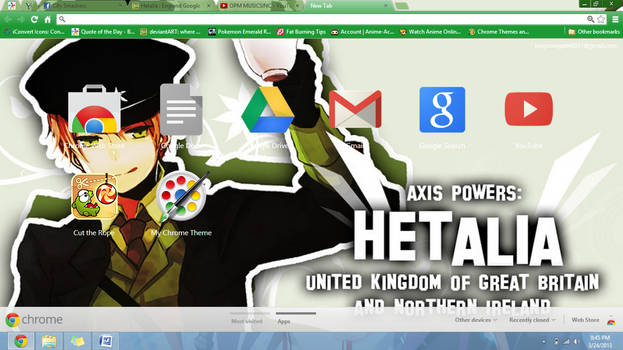 Hetalia : England Google Theme