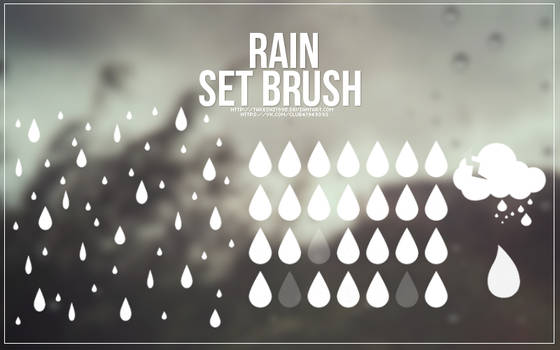 Brush Set #3 - rain