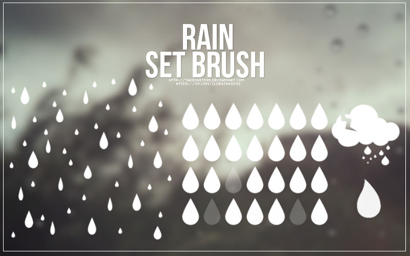 Brush Set 3 rain by Takeshi1995 on DeviantArt