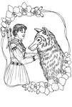 FREE Witcheress and Wolf Coloring Page by szynszyla-stokrotka