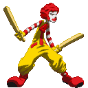 Sprite-Ronald Kicks arse by Lionheartcartoon