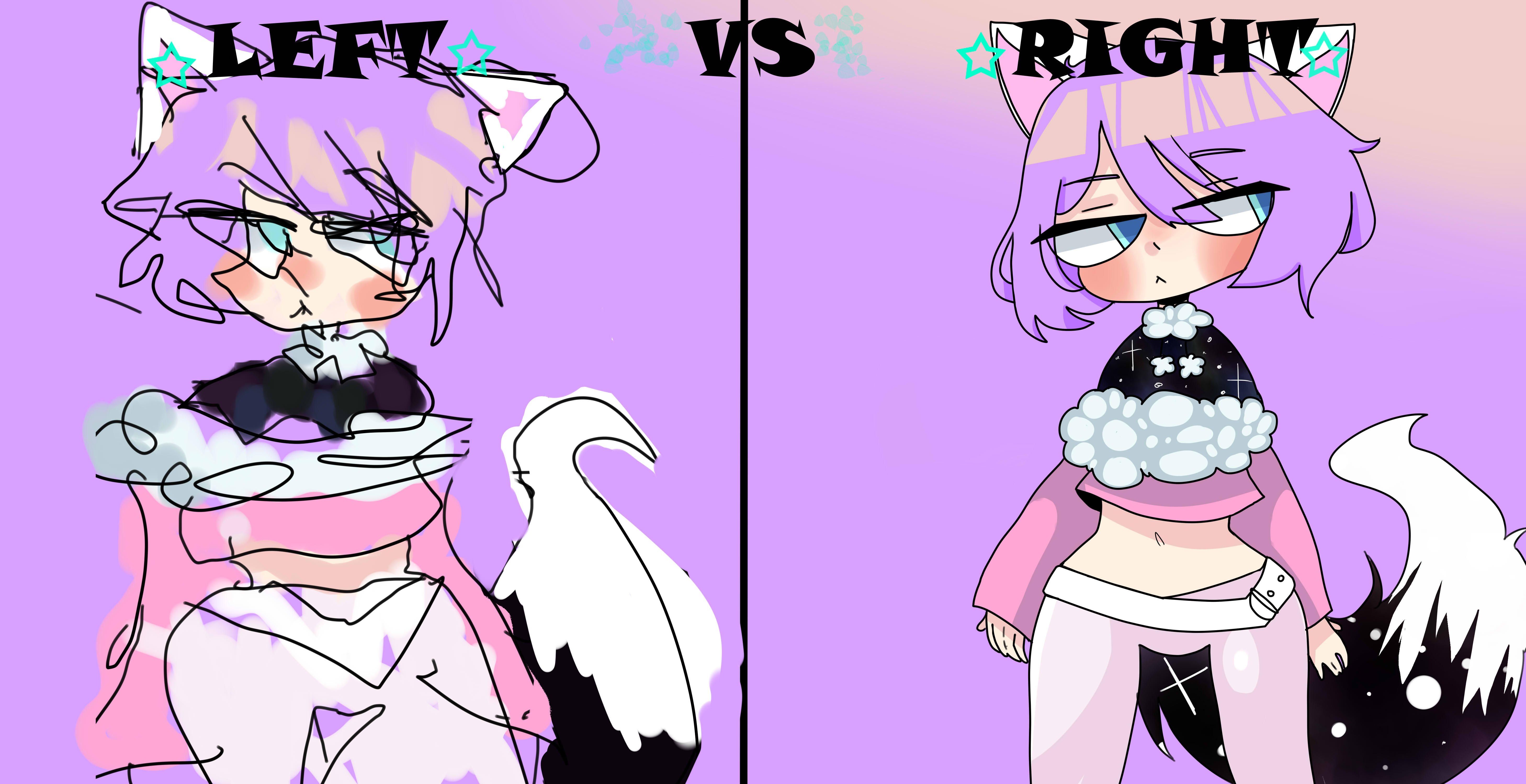 Left vs right :v by cosmicloly on DeviantArt