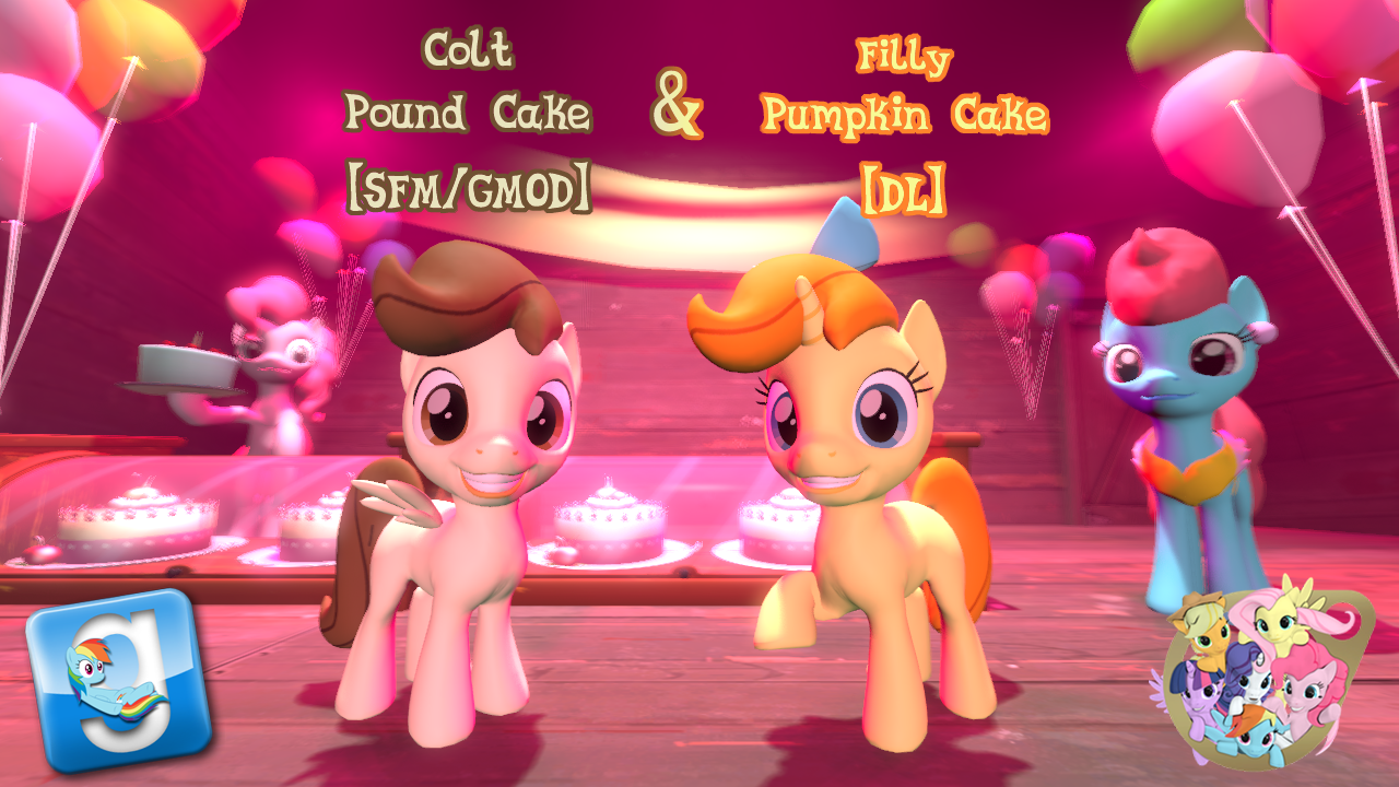 Filly Pumpkin and Colt Pound Cake [SFM/GMOD] [DL]