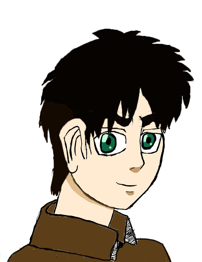 Eren Jaeger (colored) by IronPanda5 on DeviantArt