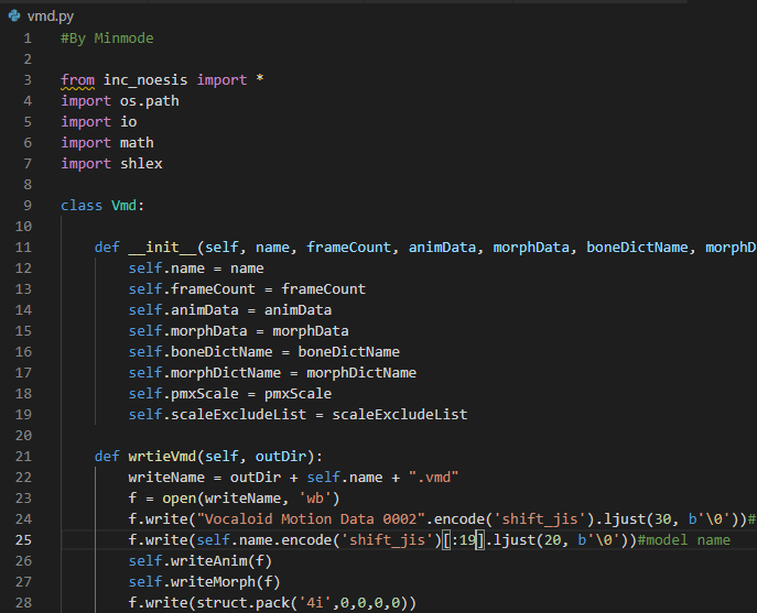 (OUTDATED) Vmd Module for Noesis by minmode on DeviantArt