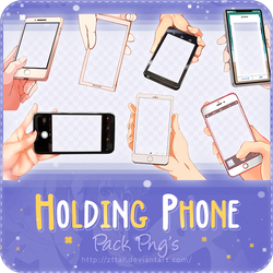 Pack Png's #8 Holding Phone