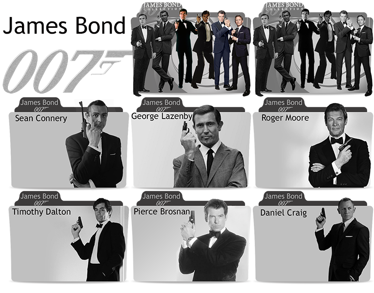 James Bond actors folder icons by Engelyna on DeviantArt
