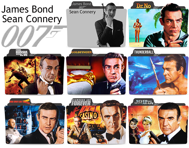 James Bond movies Sean Connery folder icons by Engelyna on DeviantArt