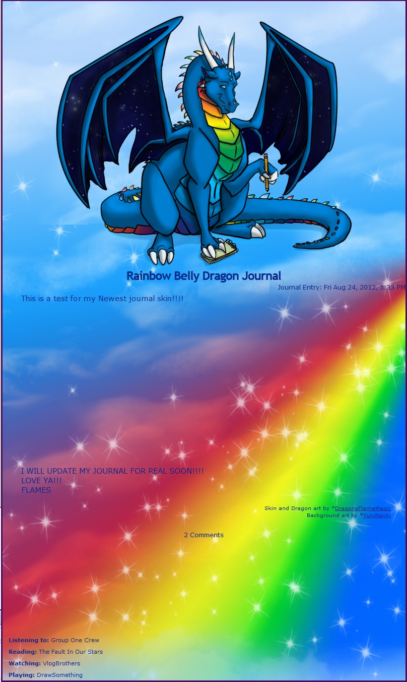 Rainbow Belly Dragon Journal Skin