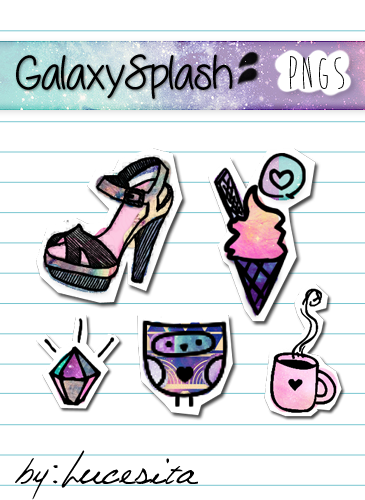 GalaxySplash Pngs by Lucesita