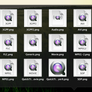 Quicktime icons in purple