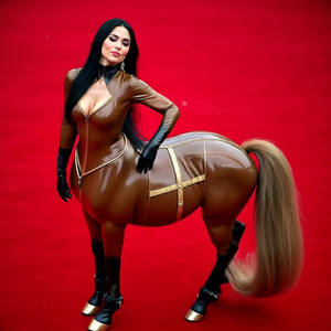 Centauress posing on the red carpet