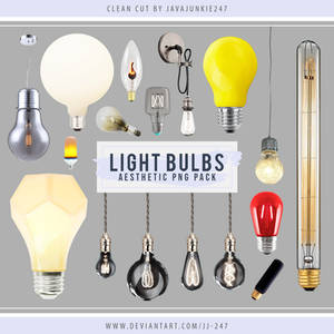 Light Bulbs Aesthetic PNG Pack