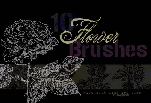 Vintage Flower Brushes for GIMP