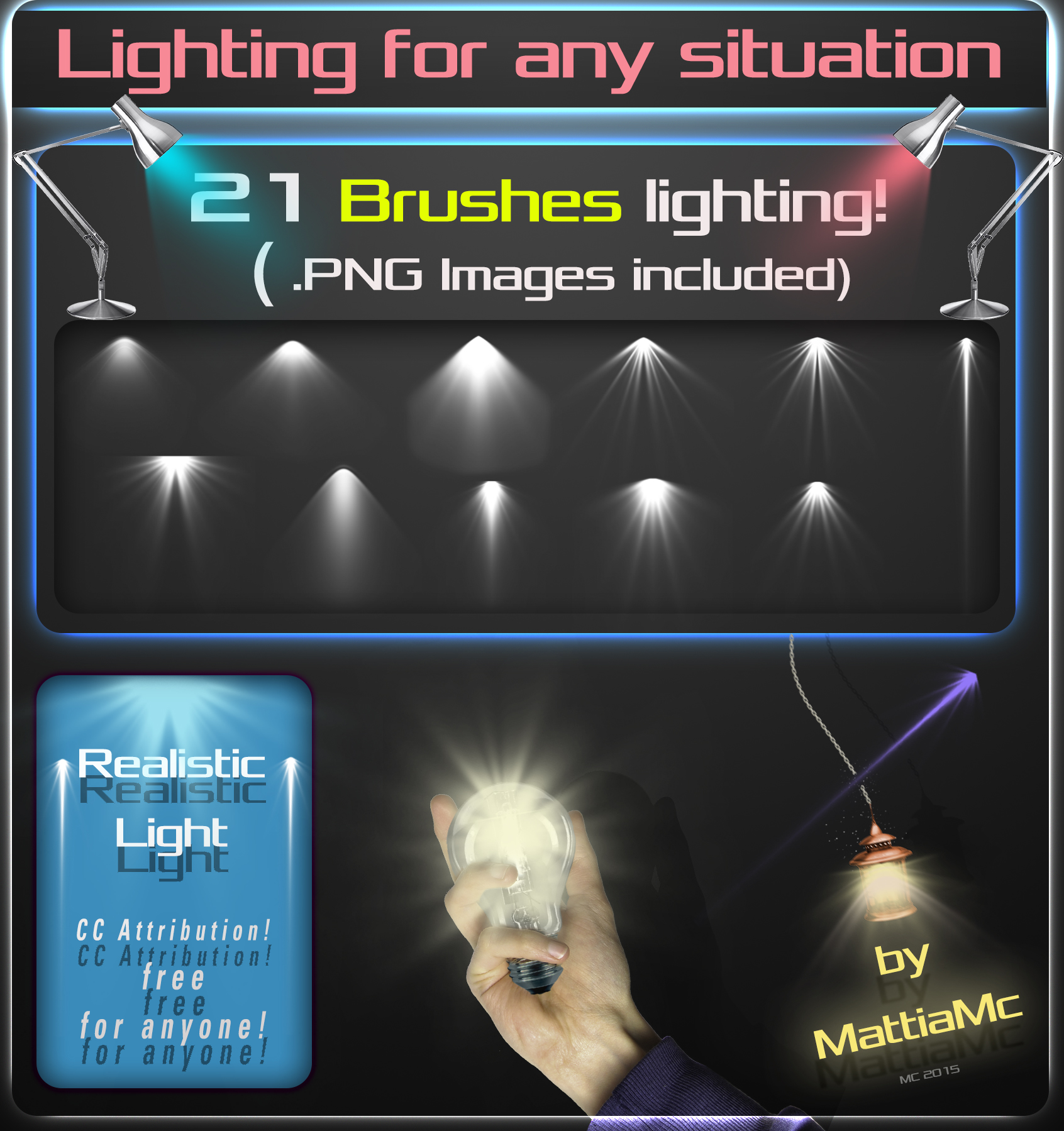 21 LIGHTING BRUSHES and PNG Images