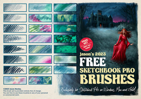 Jason's 2023 FREE Sketchbook Pro Brushes
